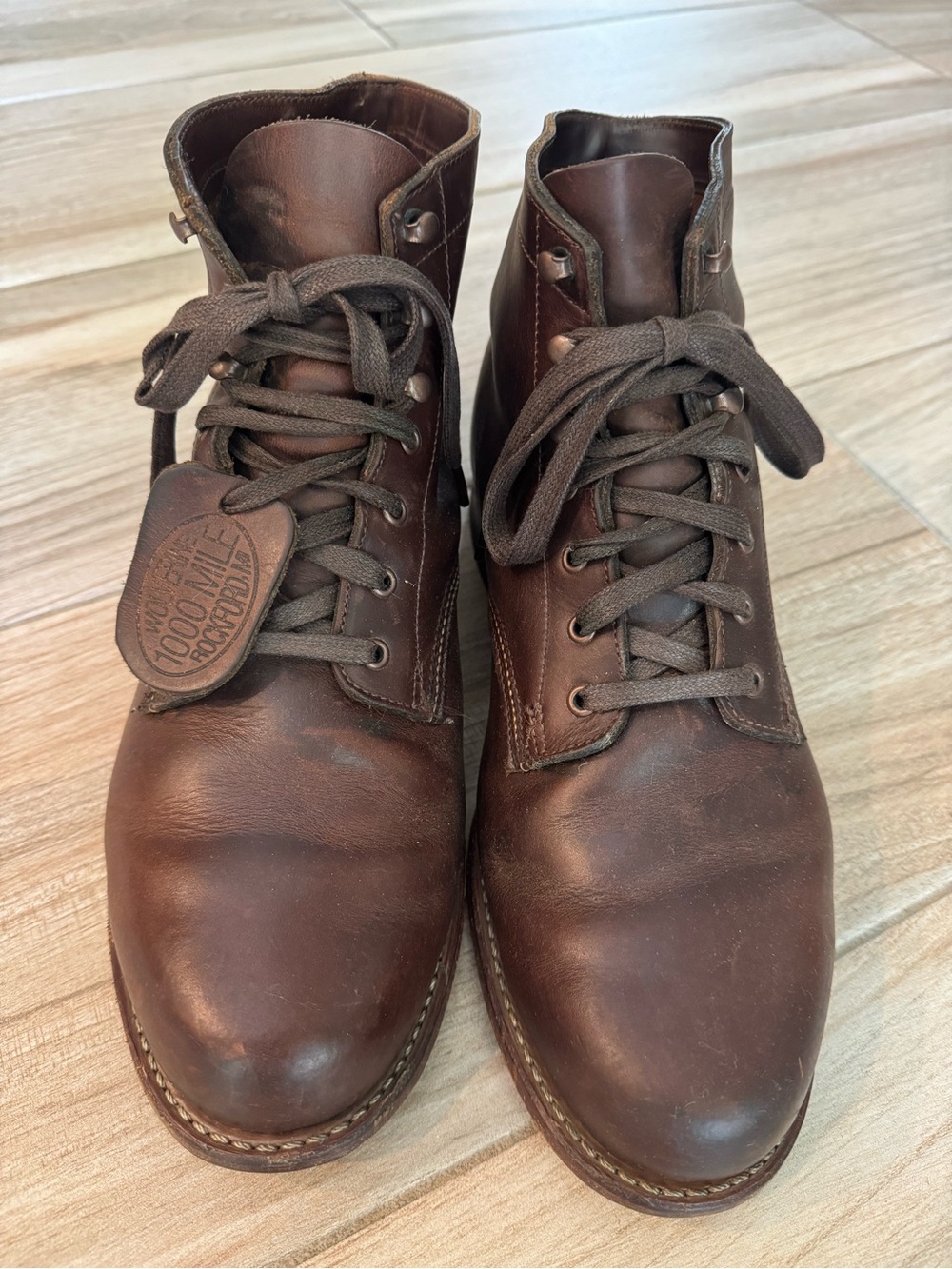 Wolverine 1000 Mile Horween Shell Leather Boots Size 10 D